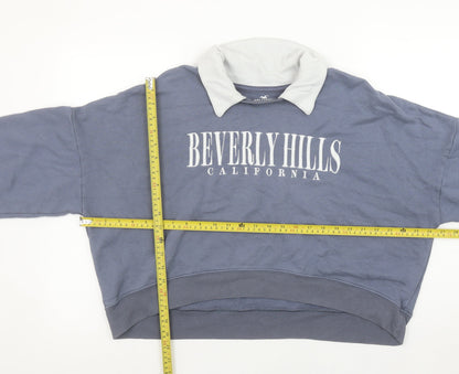 Womens UK Size L Hollister Blue Pullover Sweatshirt