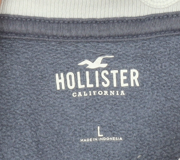 Womens UK Size L Hollister Blue Pullover Sweatshirt