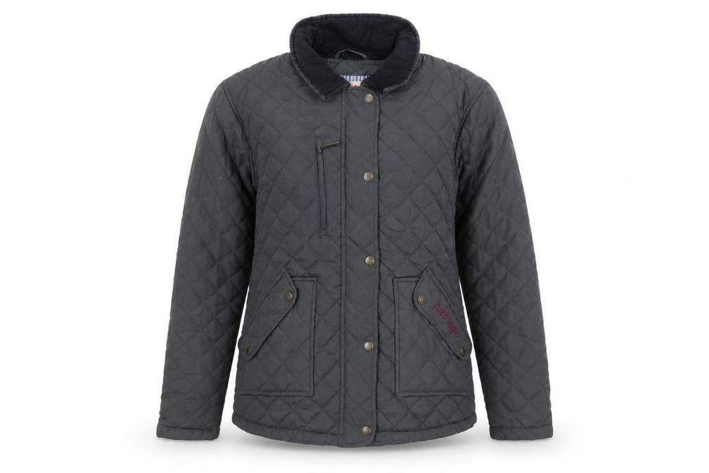Womens UK Size XS Just Togs Grey Quilted Coat