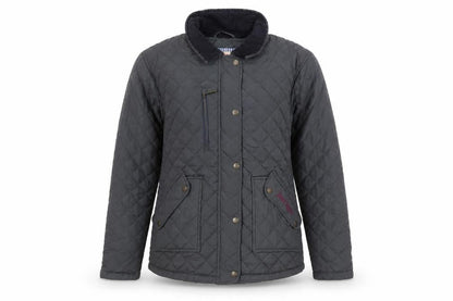 Womens UK Size XS Just Togs Grey Quilted Coat