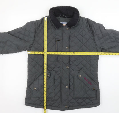 Womens UK Size XS Just Togs Grey Quilted Coat