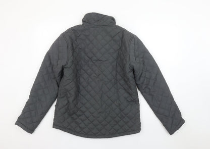 Womens UK Size XS Just Togs Grey Quilted Coat