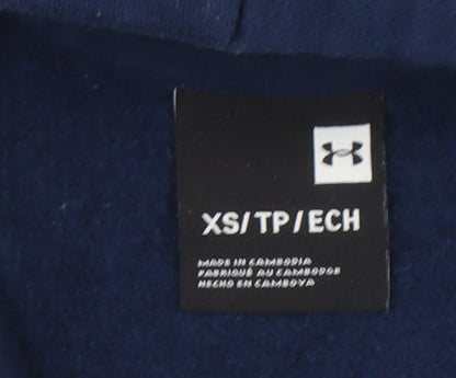 Mens UK Size XS Under armour Blue Pullover Hoodie