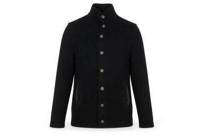 Mens UK Size S River Island Black Cardigan Jumper
