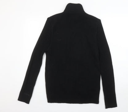 Mens UK Size S River Island Black Cardigan Jumper