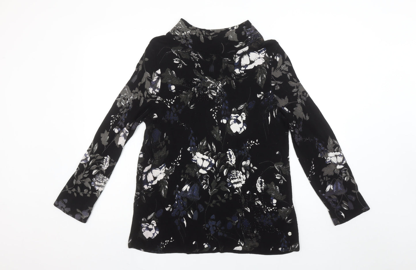 Womens UK Size 12 monari Black Tunic Blouse