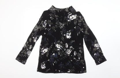 Womens UK Size 12 monari Black Tunic Blouse