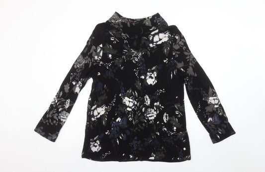 Womens UK Size 12 monari Black Tunic Blouse