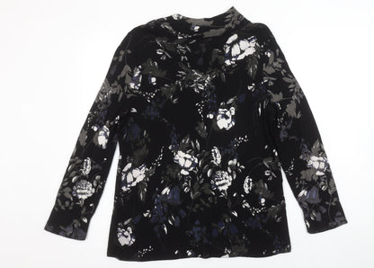 Womens UK Size 12 monari Black Tunic Blouse
