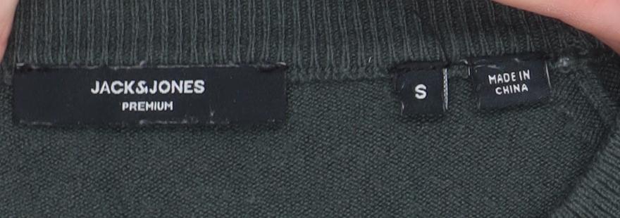 Mens UK Size S JACK & JONES Green Pullover Jumper