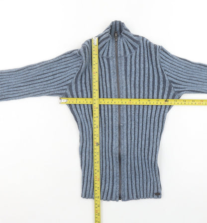 Teens UK Size 14 Pull&Bear Blue Full Zip Jumper