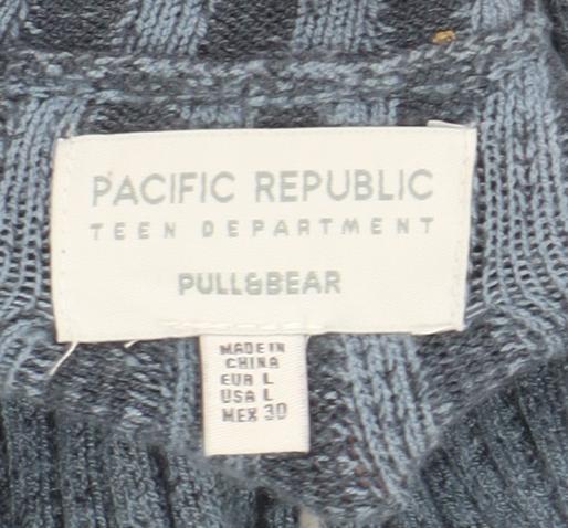 Teens UK Size 14 Pull&Bear Blue Full Zip Jumper