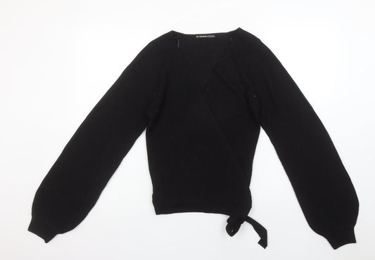 Womens UK Size 12 Threadbare Black Wrap Jumper
