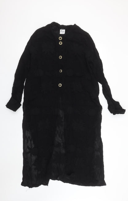 Womens UK Size 14 Elinette Design Black Tunic Blouse