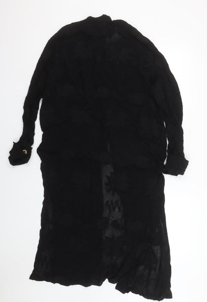 Womens UK Size 14 Elinette Design Black Tunic Blouse