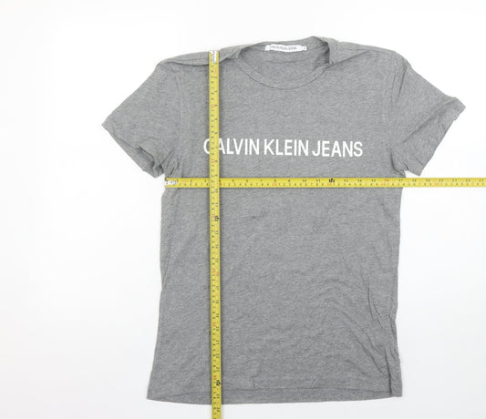 Mens UK Size S Calvin Klein Jeans Grey  T-Shirt