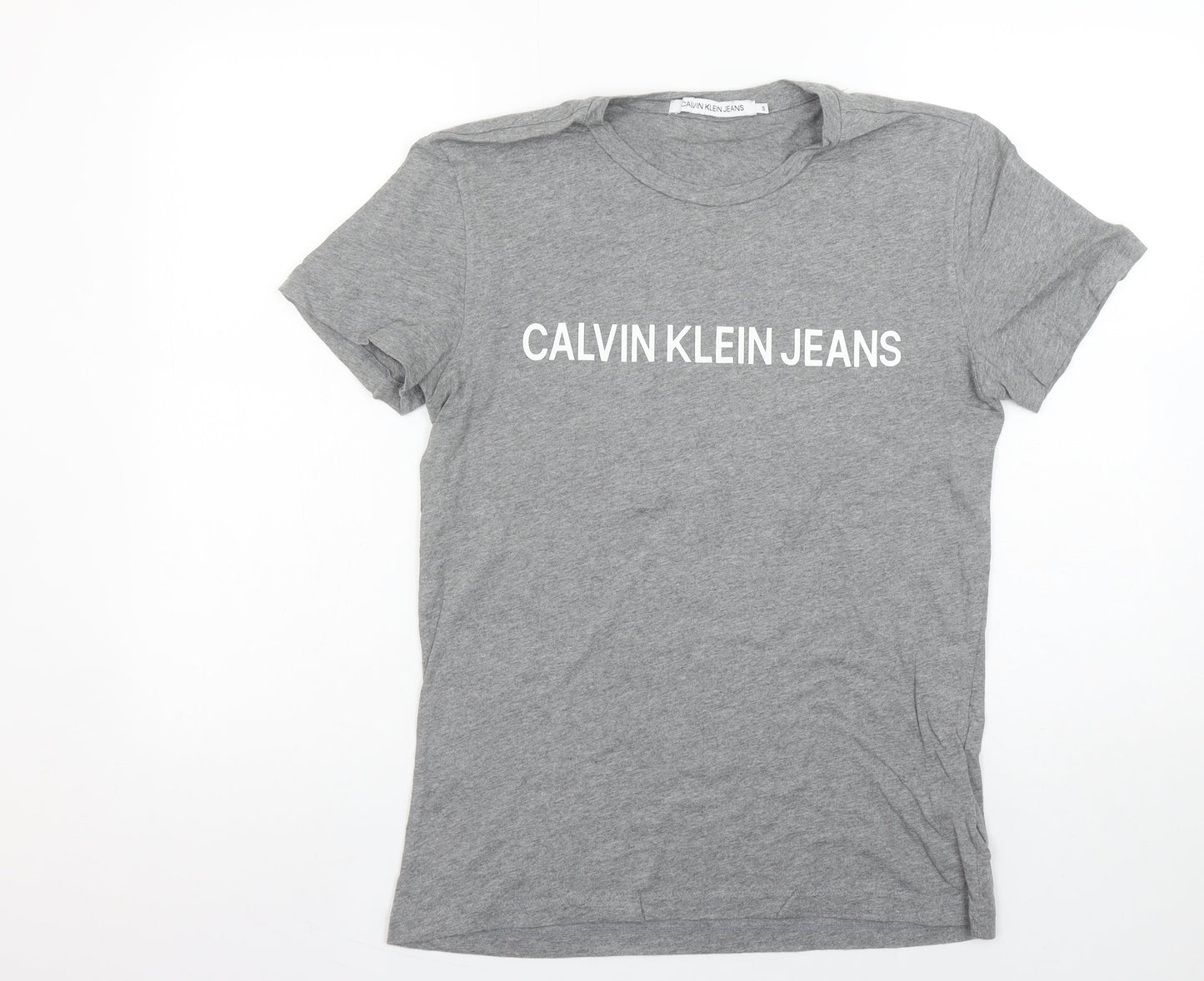Mens UK Size S Calvin Klein Jeans Grey  T-Shirt