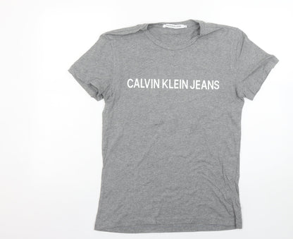 Mens UK Size S Calvin Klein Jeans Grey  T-Shirt