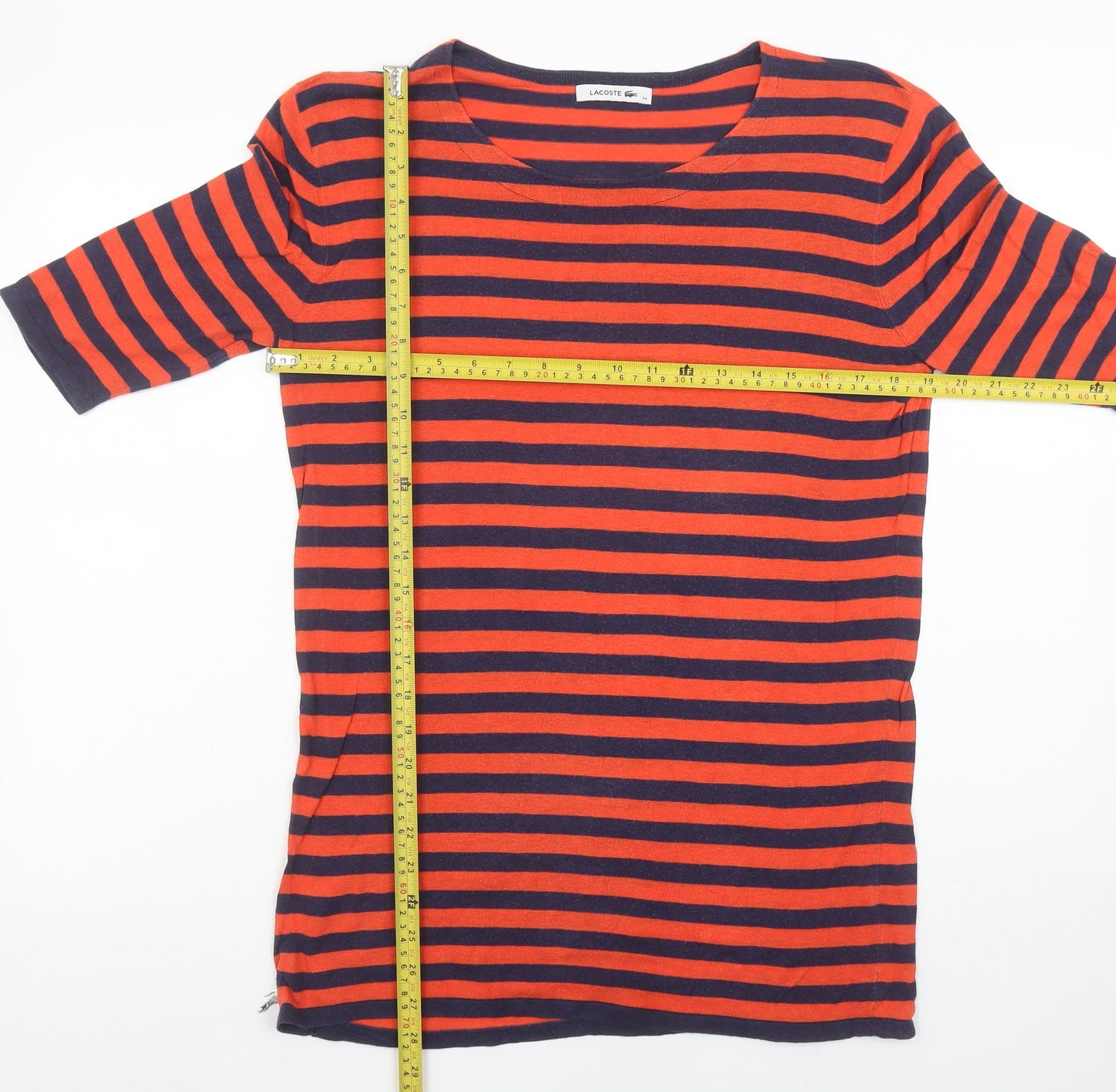 Womens UK Size 16 Lacoste Multicoloured Basic T-Shirt