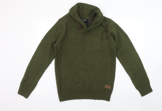Womens UK Size S Emerald Isle Knitwear Green Pullover Jumper