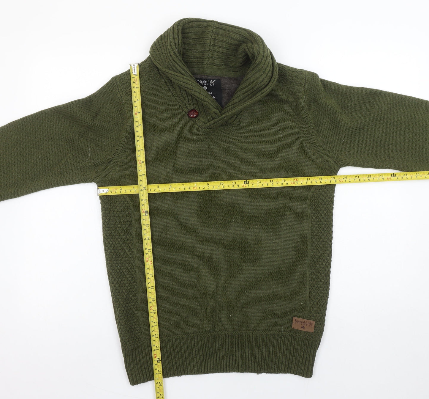 Womens UK Size S Emerald Isle Knitwear Green Pullover Jumper
