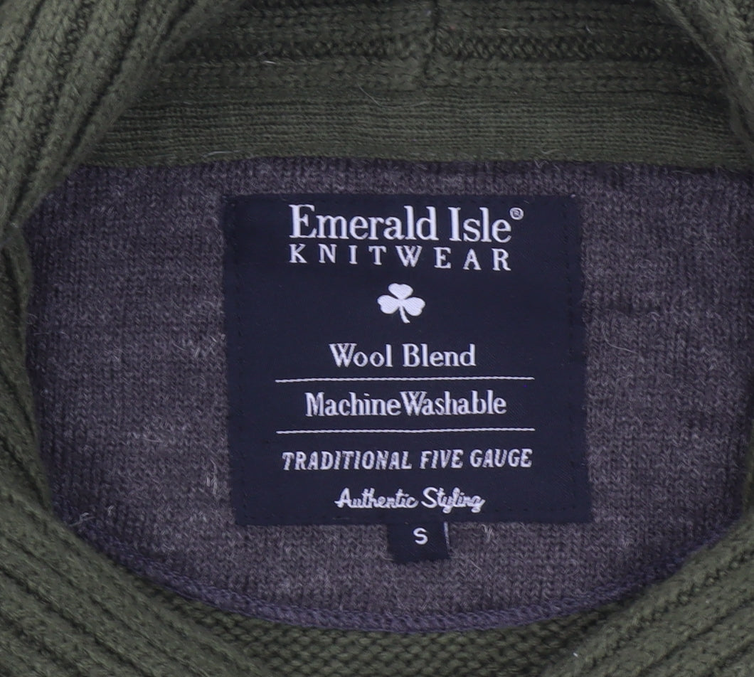 Womens UK Size S Emerald Isle Knitwear Green Pullover Jumper