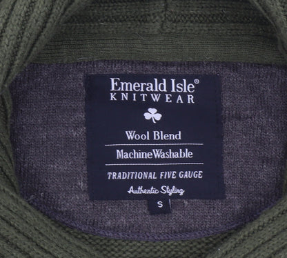 Womens UK Size S Emerald Isle Knitwear Green Pullover Jumper
