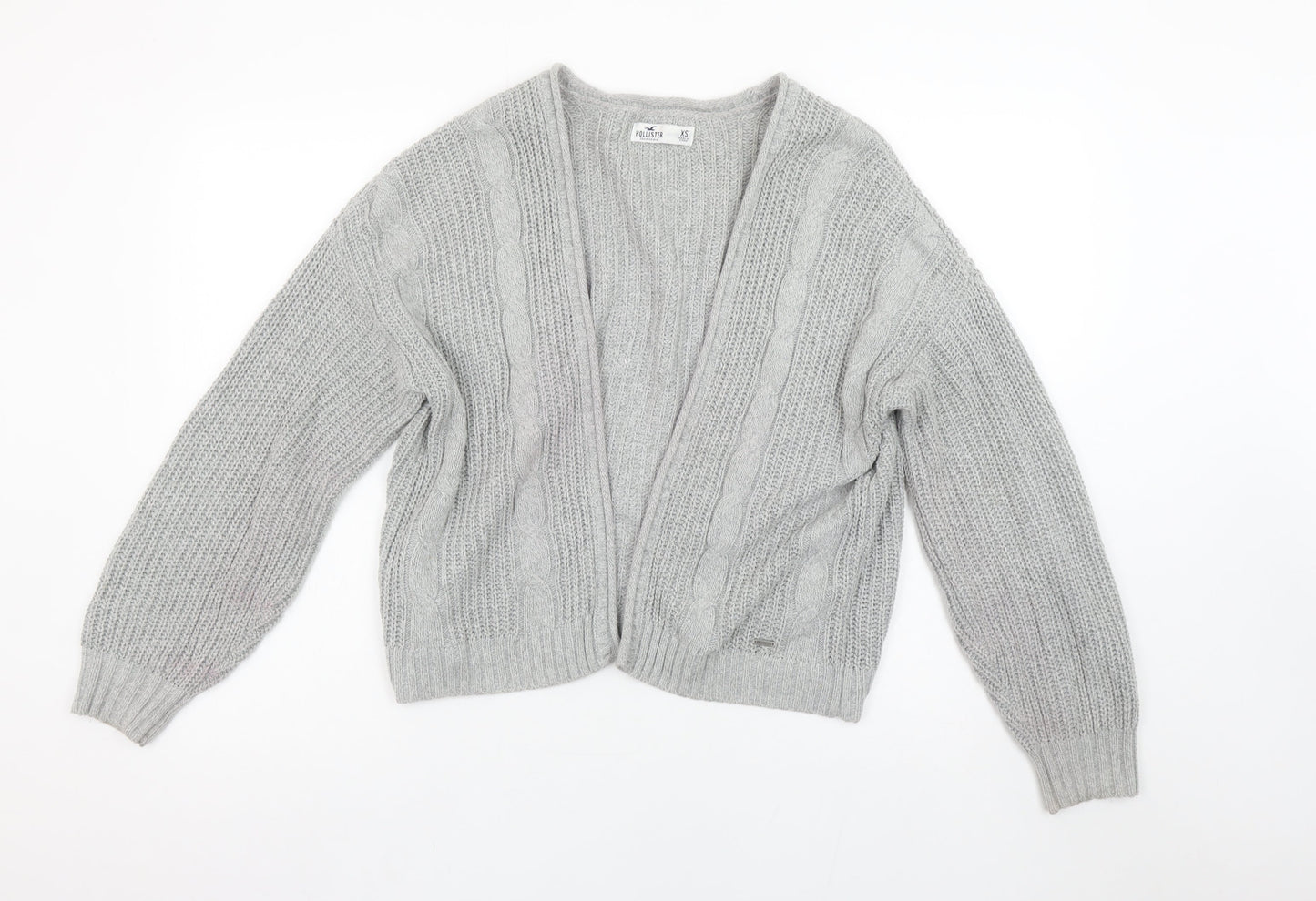 Womens UK Size XS Hollister Grey Cardigan Jumper