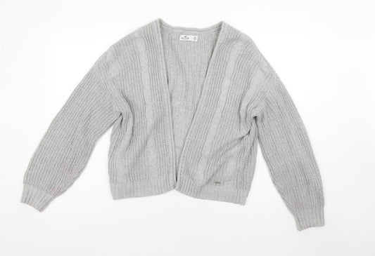Womens UK Size XS Hollister Grey Cardigan Jumper