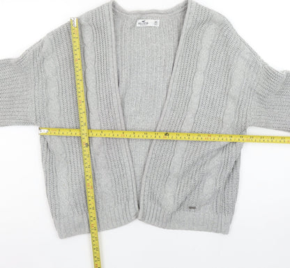 Womens UK Size XS Hollister Grey Cardigan Jumper