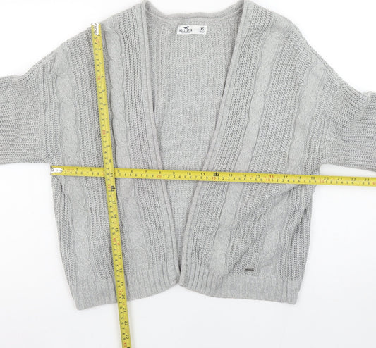 Womens UK Size XS Hollister Grey Cardigan Jumper