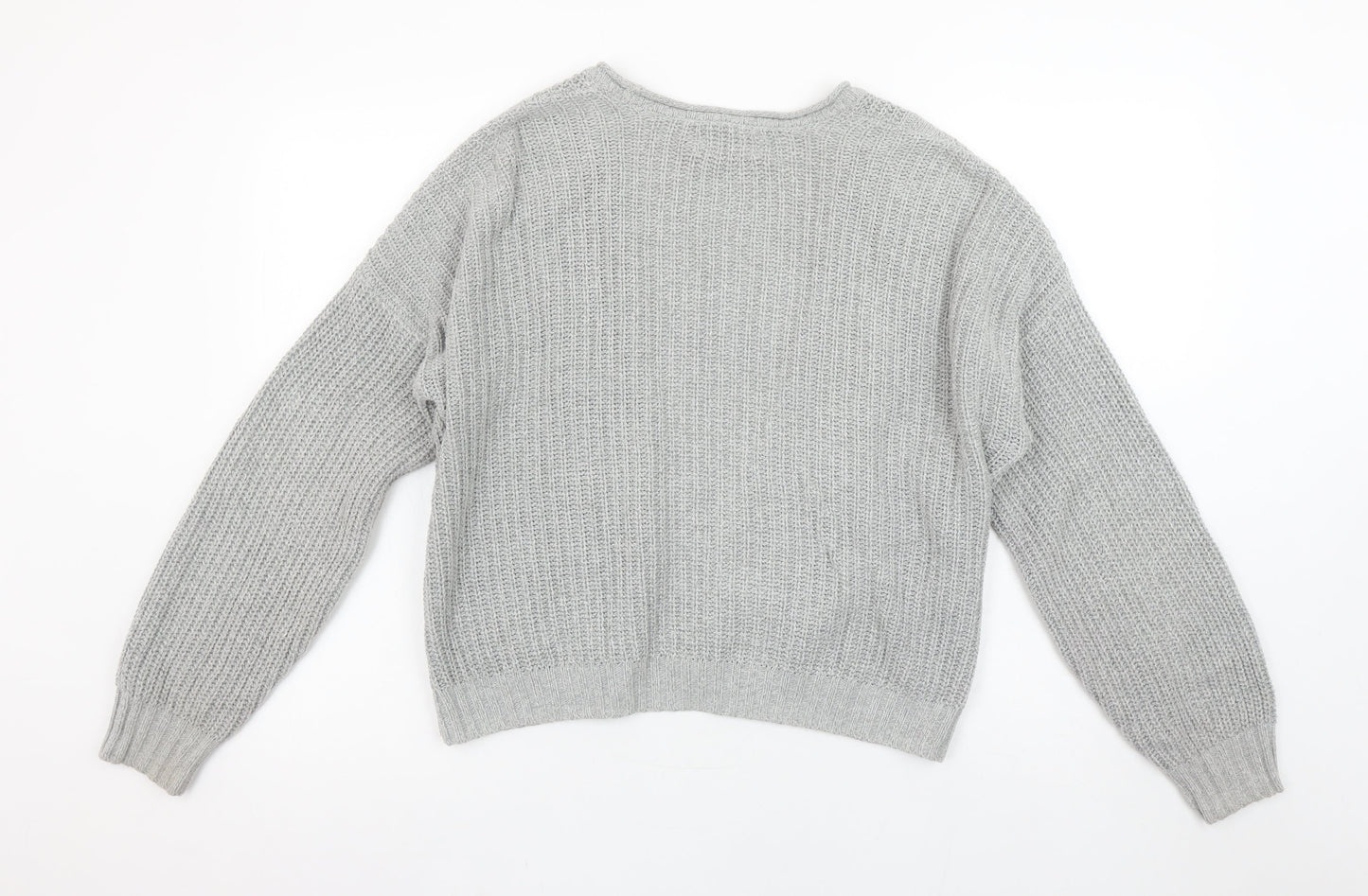 Womens UK Size XS Hollister Grey Cardigan Jumper