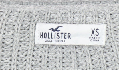 Womens UK Size XS Hollister Grey Cardigan Jumper