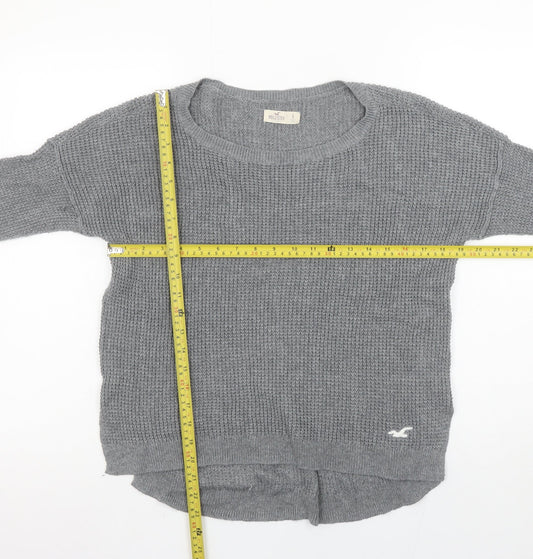 Womens UK Size S Hollister Grey Pullover Jumper