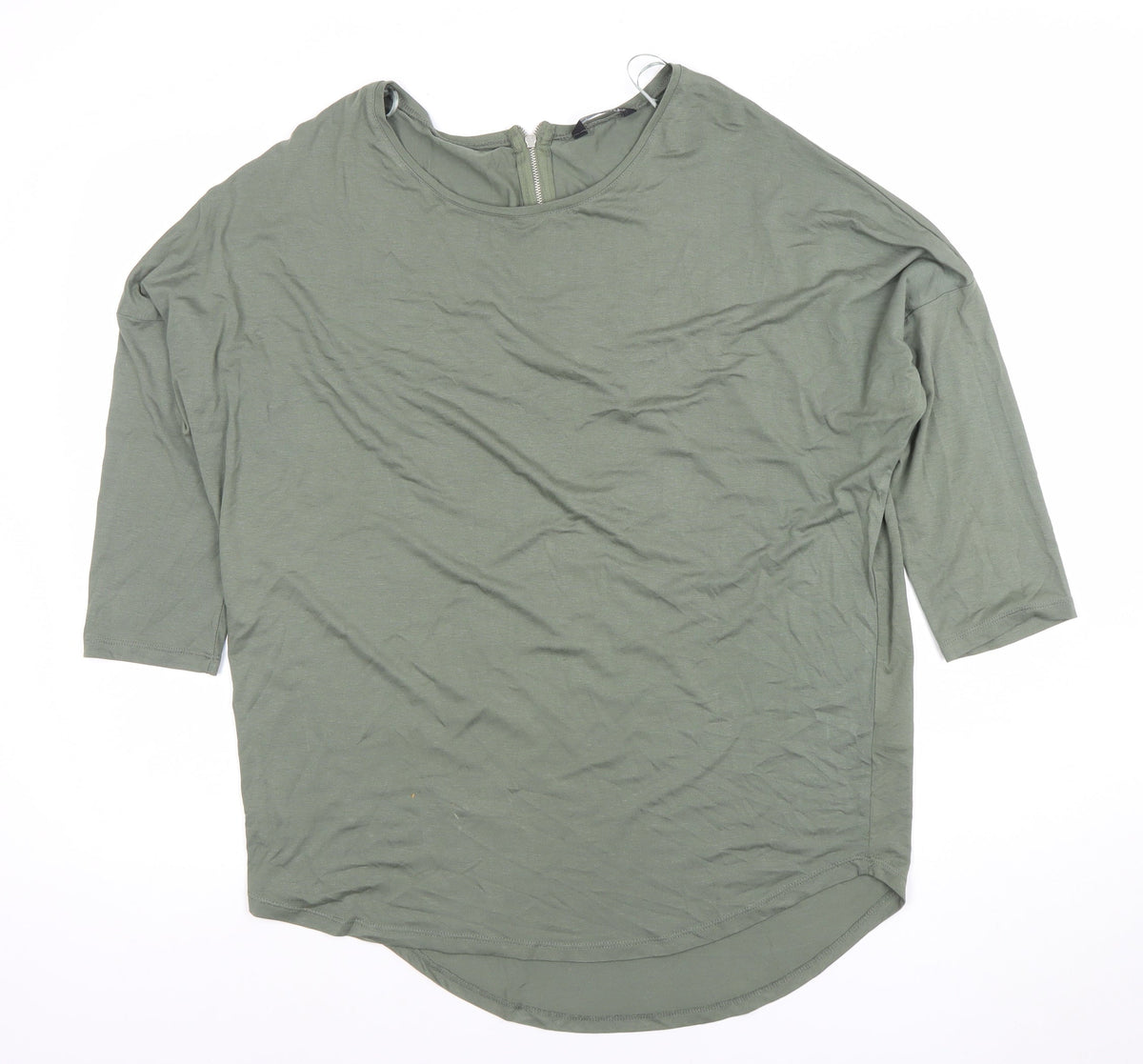 Womens UK Size 14 Select Green Basic T-Shirt