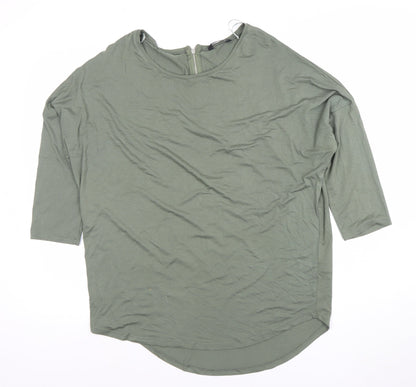 Womens UK Size 14 Select Green Basic T-Shirt