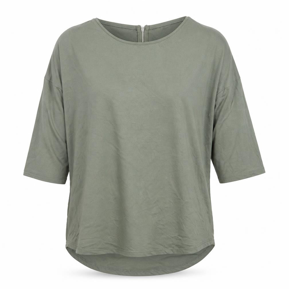 Womens UK Size 14 Select Green Basic T-Shirt