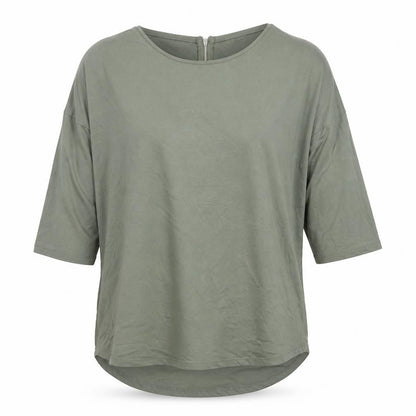 Womens UK Size 14 Select Green Basic T-Shirt