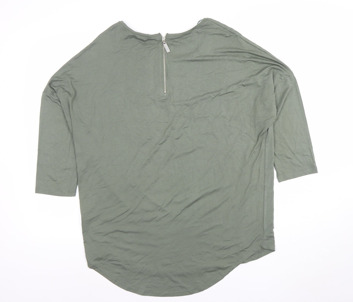 Womens UK Size 14 Select Green Basic T-Shirt