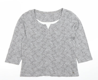 Womens UK Size 14 Debenhams Grey Basic T-Shirt