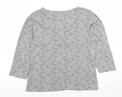 Womens UK Size 14 Debenhams Grey Basic T-Shirt