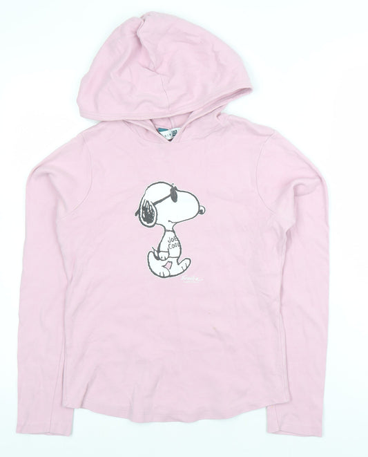 Girls UK Size 12 Years New Look Pink Pullover Hoodie