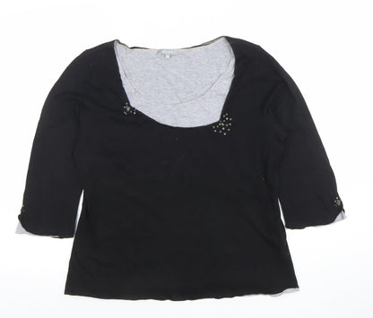 Womens UK Size 16 Marks and Spencer Black Basic Blouse