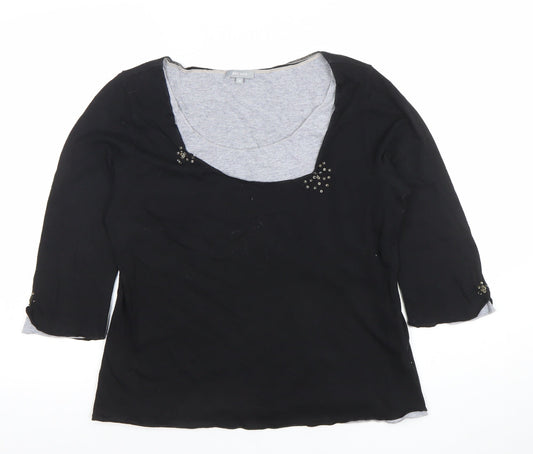 Womens UK Size 16 Marks and Spencer Black Basic Blouse