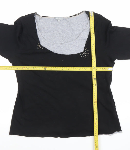 Womens UK Size 16 Marks and Spencer Black Basic Blouse