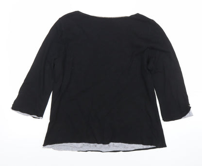 Womens UK Size 16 Marks and Spencer Black Basic Blouse