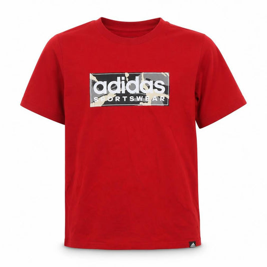 Boys UK Size 11-12 Years adidas Red Basic T-Shirt