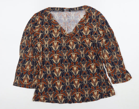 Womens UK Size 10 M&Co Multicoloured Tunic Blouse