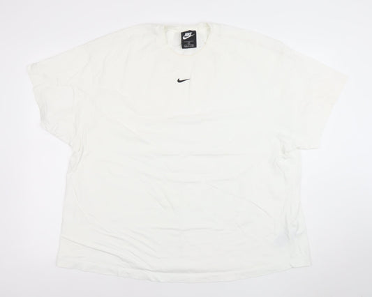 Womens UK Size 2XL Nike White Basic T-Shirt
