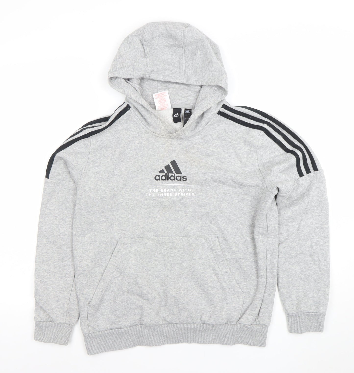 Boys UK Size 13-14 Years adidas Grey Pullover Hoodie
